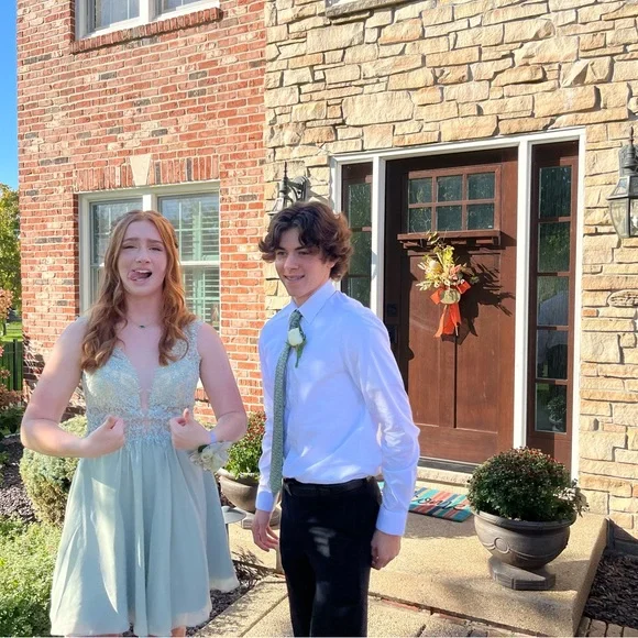 sachin and babi light blue dress Desert Rose Homecoming Dresses